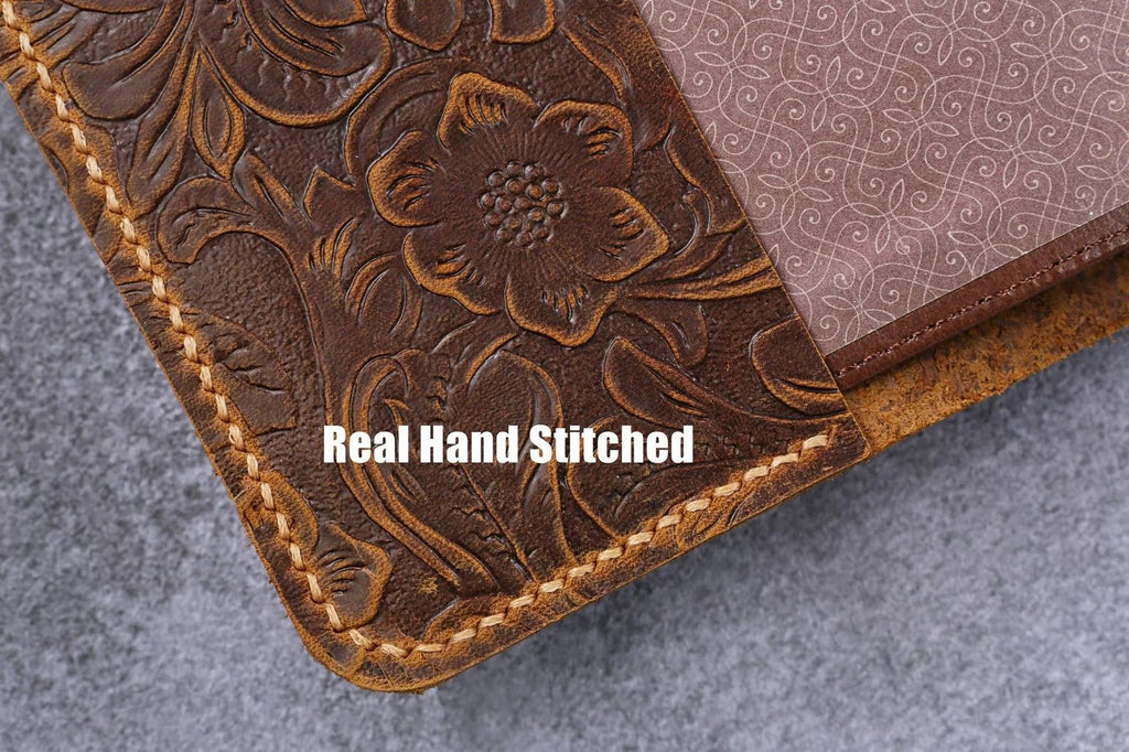 Tooled embossing leather cover case for holy bible KJV , Custom christian gifts for women mother