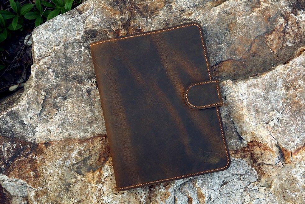 Rugged leather iPad portfolio case with stand for new iPad Air – DMleather