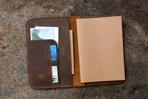 leather refillable travel diary A5 insert