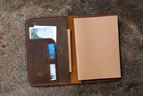 Vintage leather A5 journal writing notebook / leather refillable travel diary A5 insert