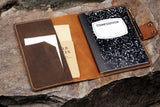 Vintage leather composition notebook book cover